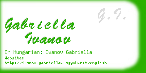 gabriella ivanov business card